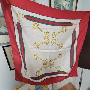 Vintage 1970's  Stirrup Pattern Gucci Scarf